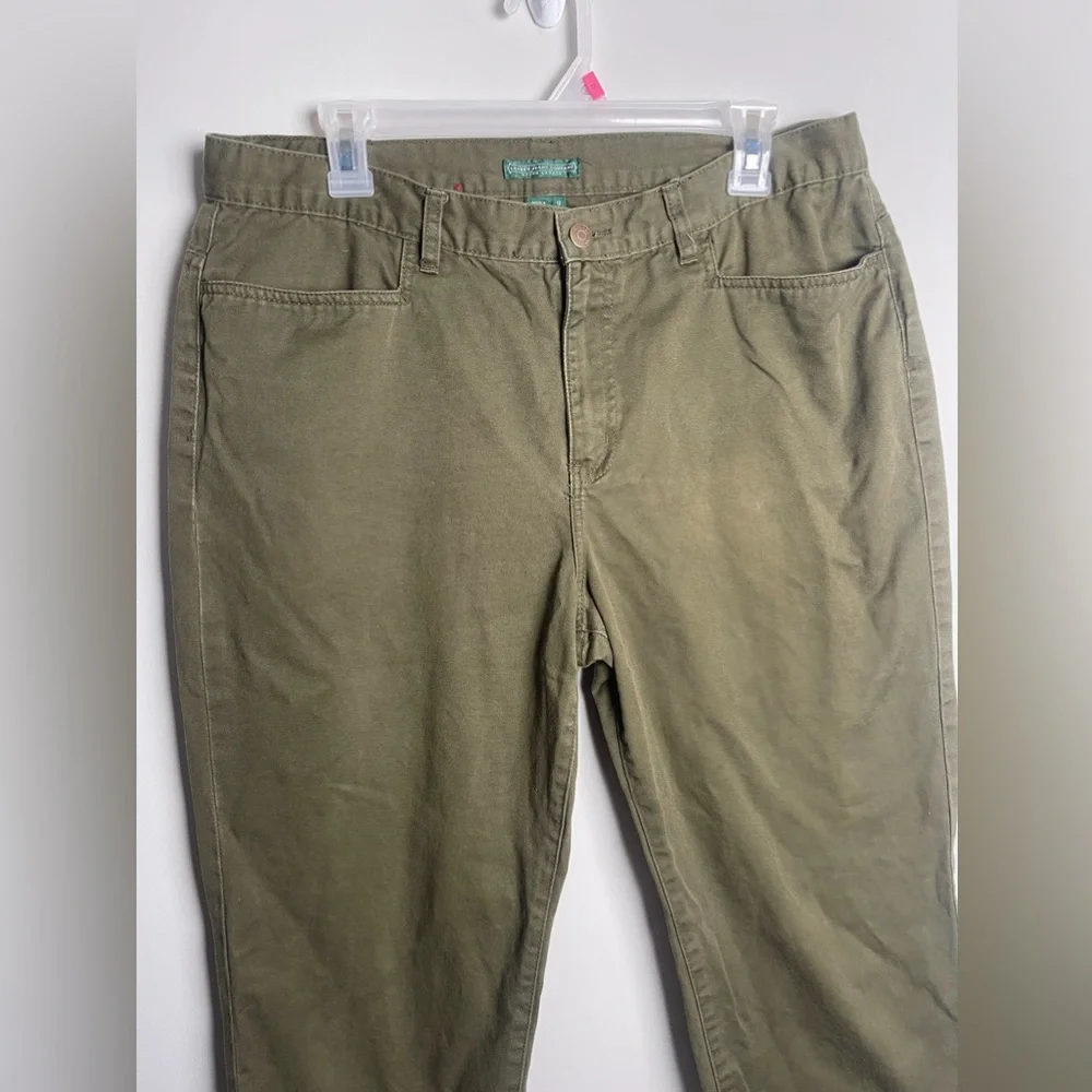 Lauren Jeans Co Green Crop Plus Size 12 - Picture 3 of 8